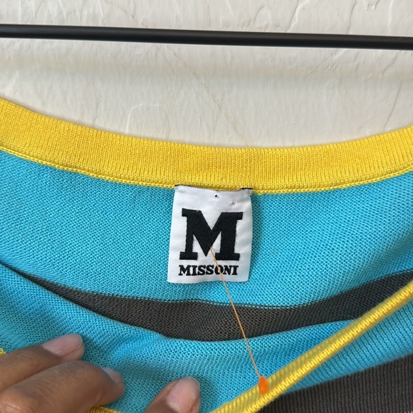 MISSONI Striped Sparkle Mini dress size M/L - Picture 3 of 6